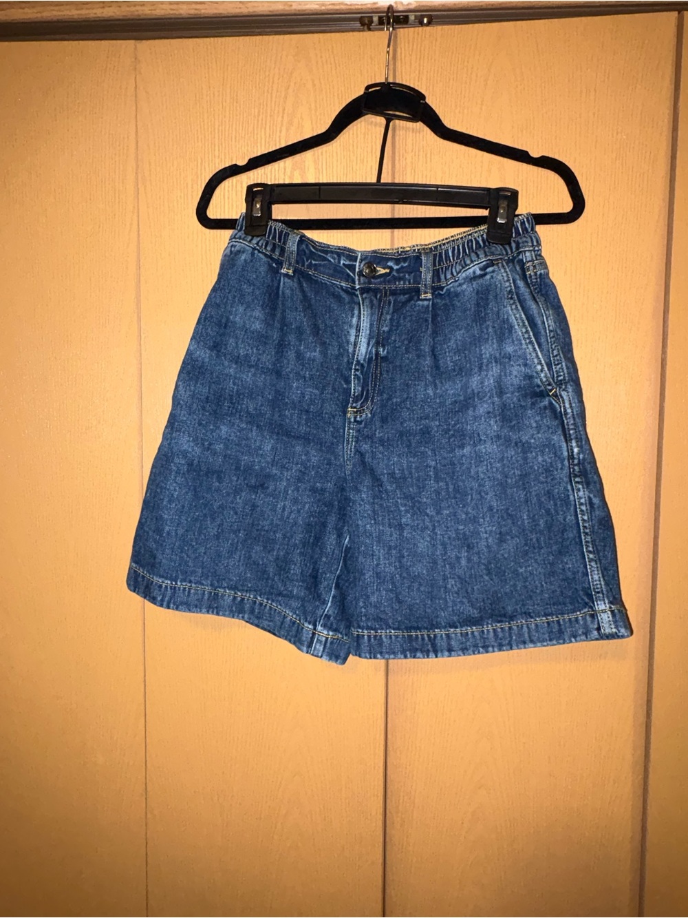 Aerie Denim Elastic Shorts